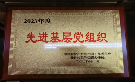 2024年2月1日，物业总公司敦化项目党支部被授予“2023年度先进基层党组织”荣誉称号_副本.jpg